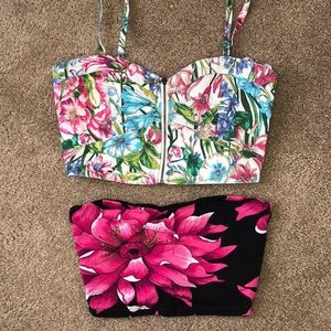 BUNDLE DEAL‼️ Floral Crop Tops (2)
